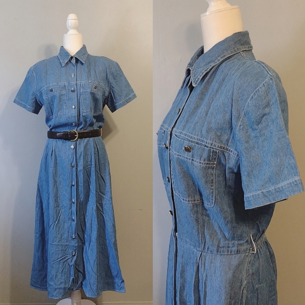 Vintage Denim A-line Dress